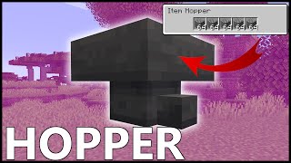 How To Use The HOPPER In MINECRAFT [upl. by Ahsekel425]