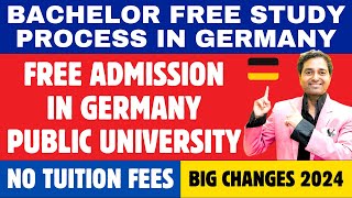 Bachelor Free Study Process in Germany  Free Admission in German Public University  No Tuition Fee [upl. by Abisia912]