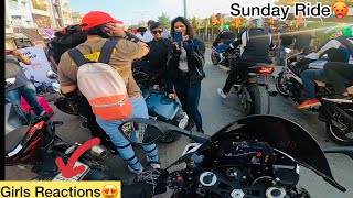 Finally Sunday Ride🔥100 Superbikes🥵 [upl. by Nahtanohj]