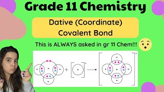 Dative coordinate Covalent Bond Grade 11 Chemistry [upl. by Erdnaxela994]