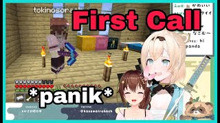 Kazama Iroha Is Overwhelmed By Tokino Sora First Call  Minecraft HololiveEng Sub [upl. by Emilia]