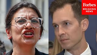 Jake Auchincloss Reacts To Calls From House GOP To Expel Rep Rashida Tlaib Over Comments On Israel [upl. by Abana]