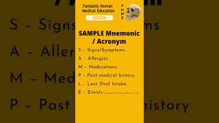 SAMPLE History Mnemonic  Acronym [upl. by Amluz]