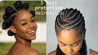 Top 5 Protective Hairstyles for Natural Hair Keep Your Curls Healthy amp Stylish [upl. by Aihsekel]