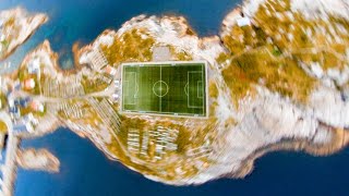 Henningsvær Stadium in Norway  Best FPV Drone Shots 8K [upl. by Imot]