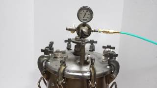 Binks 10 Gal 110PSI Stainless Steel Painting Casting Pressure Pot w Agitator [upl. by Yug]