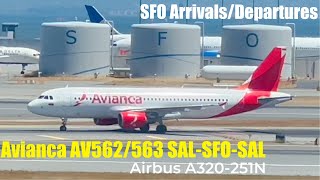 The Avianca Airlines Airbus A320 SFO’s Direct Link to El Salvador 🇸🇻 [upl. by Kerek688]