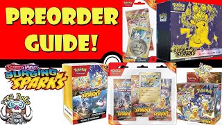 Complete Surging Sparks PreOrder Guide HYPE New Pokémon TCG Set Pokémon TCG Buyers Guide [upl. by Rochelle]