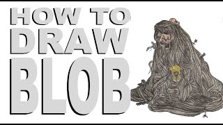 How to draw The Blob FNaF Security Breach [upl. by Audrit]