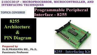 Programmable Peripheral Interface 8255  Block Diagram amp Pin Diagram Explanation [upl. by Anizor]