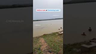 Sukhna Lake or Swimming Lake 👀 chandigarhdiaries sukhnalakechandigarh tricity beauty chdnews [upl. by Muriah]