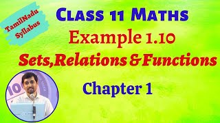 Class 11 Maths  Example 110 Sets Relations and Functions Chapter 1  TN New Syllabus  AlexMaths [upl. by Eilama]