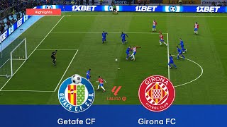 Getafe vs Girona  La Liga 2425  Full Match All Goals  Realistic PES Gameplay [upl. by Mont126]