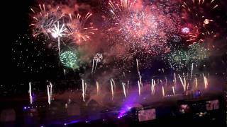 HD  Grand Opening of the Meydan Racecource amp Dubai World Cup Fireworks  Aerial Show [upl. by Grace]