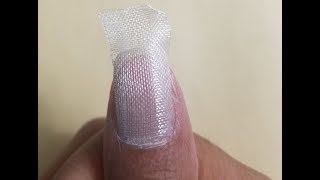 Natural Nails  Patching My Broken Nail With a Fiberglass Nail Wrap [upl. by Wilhide]