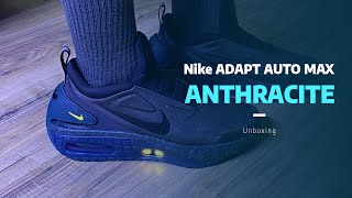 Nike ADAPT AUTO MAX ANTHRACITE Colorway ON FEET Unboxing Auto Lacing Shoes [upl. by Delaney]