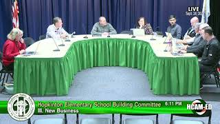 Elementary School Building Committee September 24 2024 [upl. by Tocs]