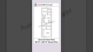 20x60 House Plan  20 by 60 Simple House Design  1200 Sqft House Plan architectureplan home [upl. by Rahs341]