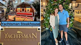 Yachtsman Steakhouse Dinner and Gingerbread Displays [upl. by Seuqcaj]