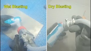 Dry Blasting VS Wet Blasting Comparison on Removing Paintings [upl. by Eizzik]