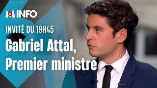 Le Premier ministre Gabriel Attal dans le 19h45 [upl. by Dreher]