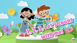 1 2 3 Lets Count with me  Happy Nursery song for children Easy English for children [upl. by Ayifas]