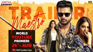 Maestro Trailer Hindi  Nithiin Tamannaah Bhatia Nabha Natesh  South Movie 2024  Aditya Movies [upl. by Algy624]