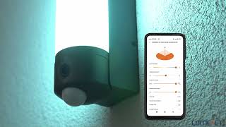 Lutec Connect Smart Pollux outdoor camera LED wall light with motion sensor gray [upl. by Ruon733]