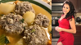 Cooking With Me How to Make the Best Albóndigas Mexican Meatball Soup [upl. by Astred735]