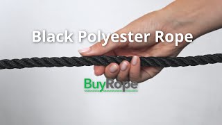 10mm Black Polyester Rope Demo  BuyRope [upl. by Adyht]