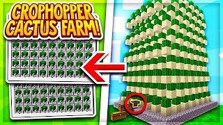 NEW AUTOMATIC CROPHOPPER CACTUS FARM  Minecraft Factions  SaicoPvP  Skeleton Realm 4 [upl. by Mickelson]