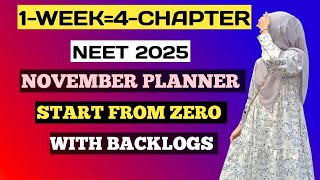 NOVEMBER PLANNER 1Week Target Neet 2025Study Vlogs [upl. by Eahsal615]