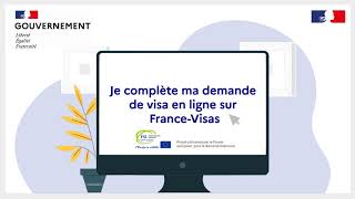 FranceVisas  Compléter votre demande de visa en ligne [upl. by Allista]