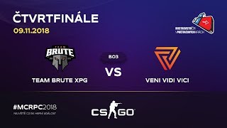 MČR 2018  Čtvrtfinále Brute vs VENI VIDI VICI  CSGO [upl. by Risley]