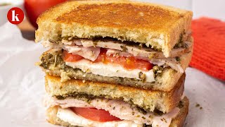 Pesto Turkey Sandwich Recipe [upl. by Kensell]