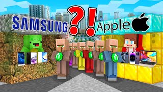 Mikey Samsung vs JJ Apple Shop Survival Battle in Minecraft  Maizen [upl. by Bridie]