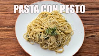 Espaguetis con salsa pesto  Receta fácil y rápida [upl. by Ervine]