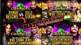 Crown Jewel Match Card Date And Time In India🔥 wwe wrestling [upl. by Nilahs]