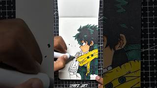 Drawing Izuku Midoriya aka Deku of My Hero Academia 🔥 shorts animedrawing myheroacademia [upl. by Wallack]