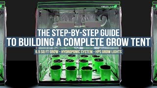 Step by Step Guide Complete 65ft x 65ft Ebb and Flow Grow Tent Setup for Hydroponic Gardening [upl. by Nyliahs]