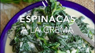 ESPINACAS A LA CREMA espinacas cremosas  Recetas fáciles Pizca de Sabor [upl. by Rillis596]