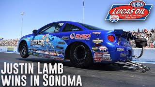 Justin Lamb wins Super Stock at DENSO NHRA Sonoma Nationals [upl. by Hpesoy38]