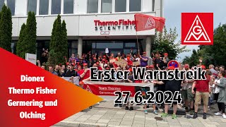 Erster Warnstreik bei Dionex  Thermo Fisher in Germering und Olching [upl. by Hsu387]