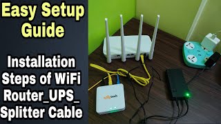 Router UPS Setup  Easy Installation Guide  Powerfills UPS Backup  Tenda Router  Splitter Cable [upl. by Anaerb15]