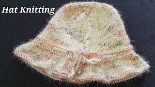 Hat Knitting Sun Hat Knitting Bennie Hat ki Bunai [upl. by Vern]