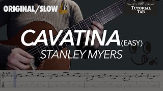 Cavatina  Stanley Myers Fingerstyle Tutorial with TAB [upl. by Michale]