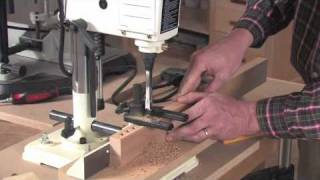 How to Set Up and Use a Mortising Machine  Hollow Chisel Mortiser [upl. by Annwahs]