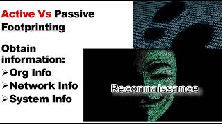 Reconnaissance  what is footprinting  active vs passive footrpinting [upl. by Forcier]