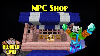 How to Build an NPC Shop  Minecraft Bedrock Command Block Tutorial  MCPE XBOX PS [upl. by Ainesell]