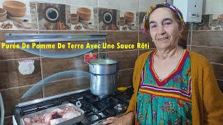 kabylie  Purée De Pomme De Terre Avec Une Sauce Rôti Recette Facile à Faire Préparer Par Ma Mère [upl. by Miko]